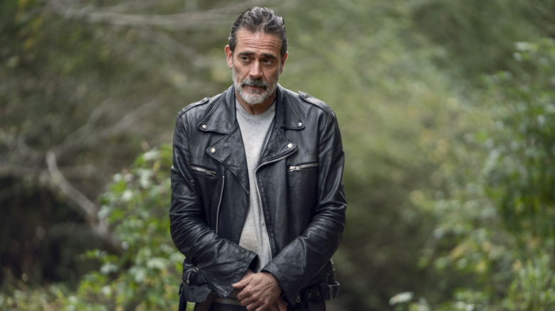 Negan looks into the distance