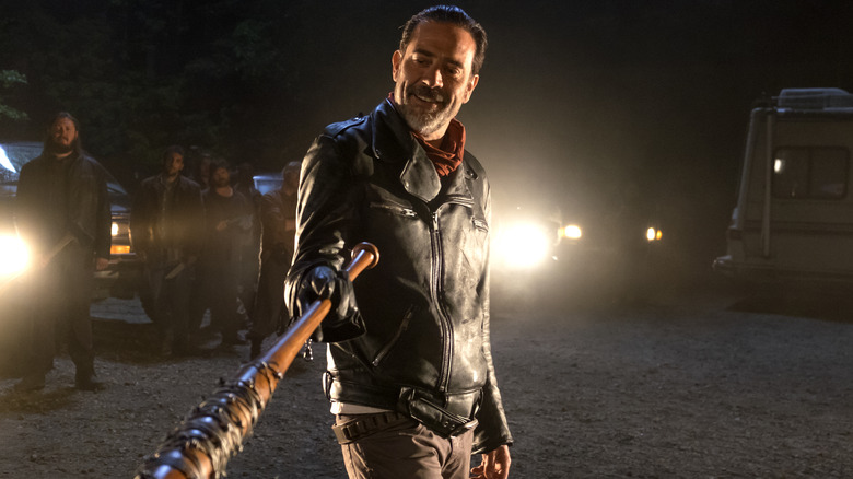 Negan smiles at Lucille