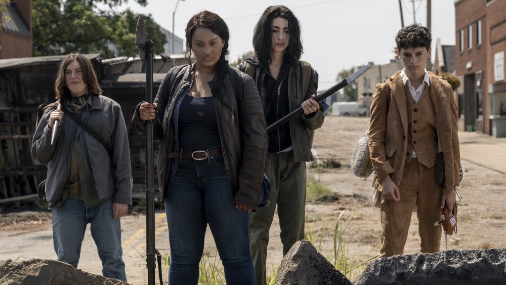 Aliyah Royale and her co-stars on The Walking Dead: World Beyond