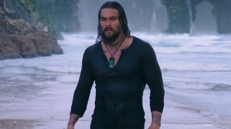 Aquaman drenched in water