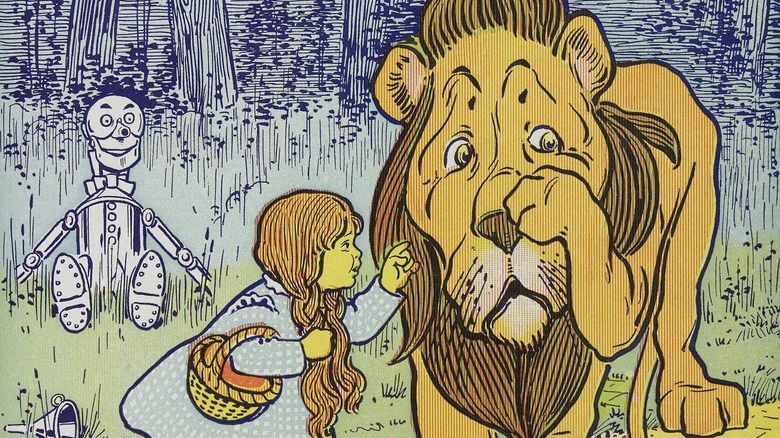 Dorothy meets the Cowardly Lion