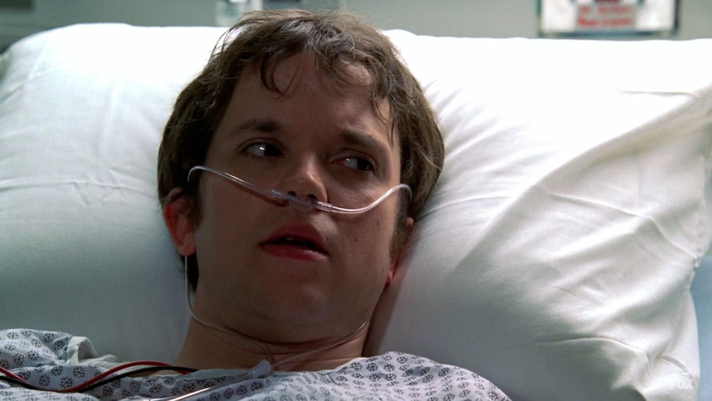 Zack Addy in a hospital bed