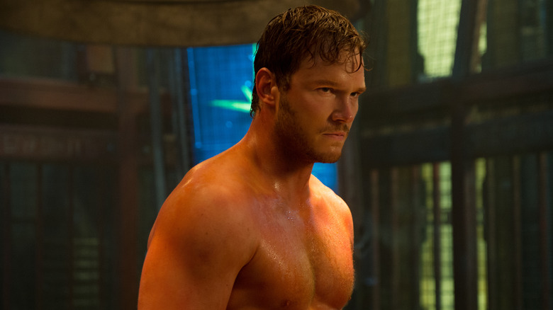 Chris Pratt with his top off 