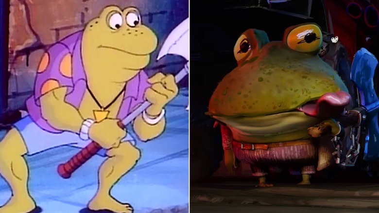 Genghis Frog as 1987 cartoon and 2023 CG-animated