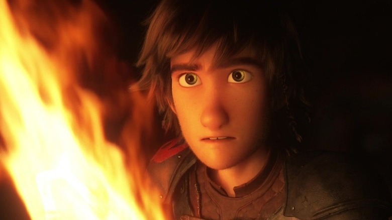 Hiccup holding Inferno