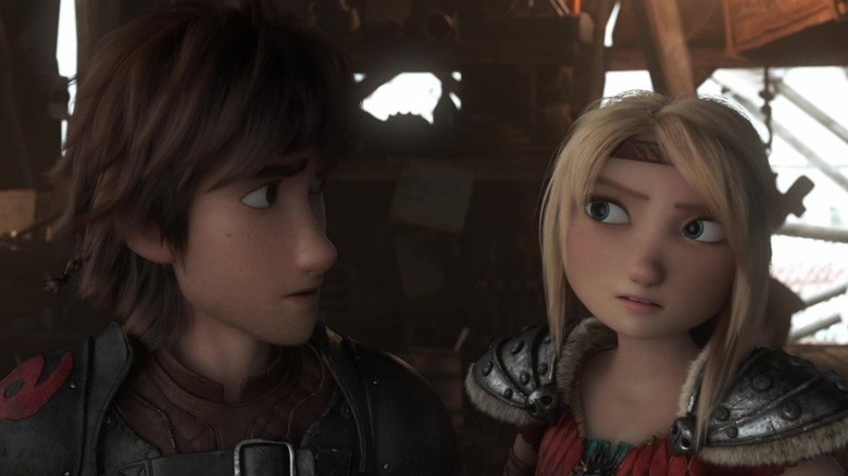 Hiccup and Astrid talking