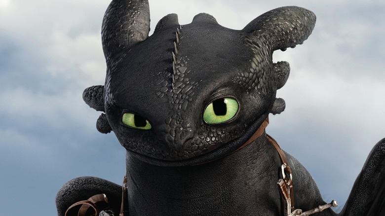 Toothless making a face