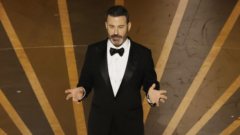 Jimmy Kimmel on Oscars stage