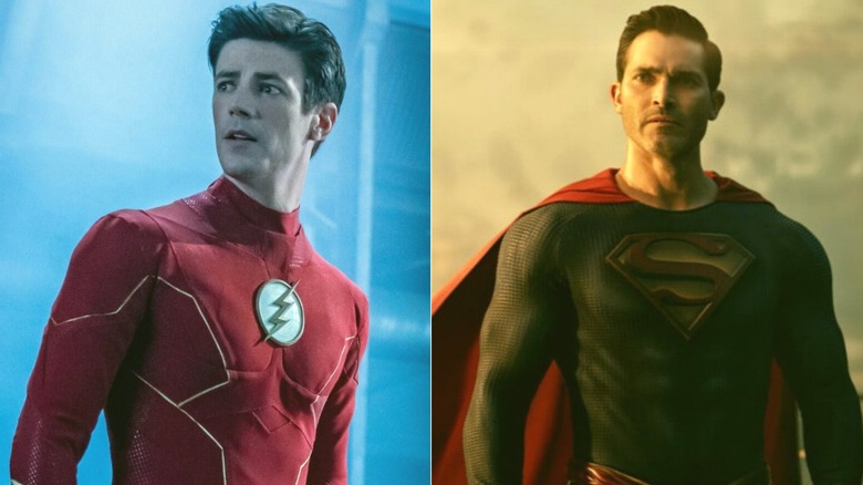 The Flash and Superman in their respective series