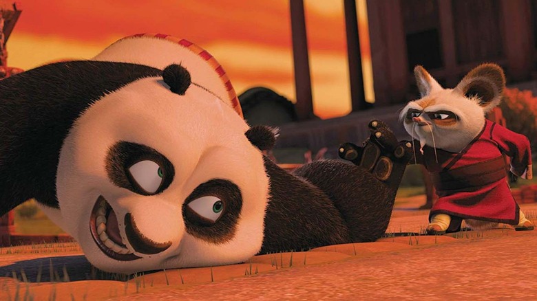 Po training with Master Shifu in Kung Fu Panda