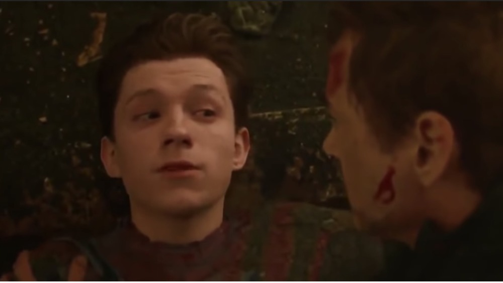 Tom Holland and Robert Downey Jr. in Avengers: Infinity War