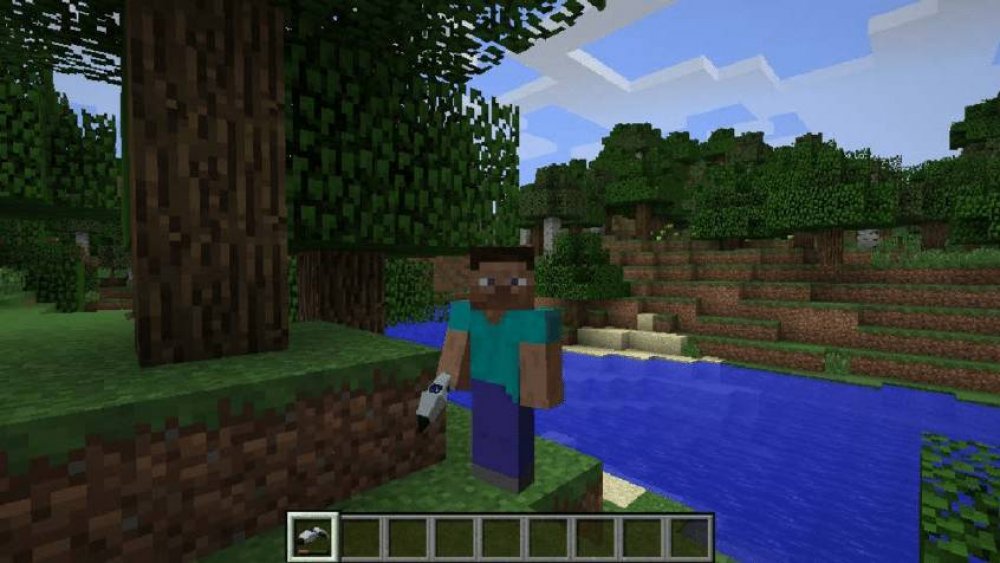 Gameplay in the hit video game Minecraft