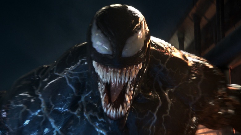 Venom showing off his toothy smile