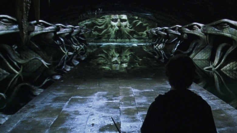 Harry inside the Chamber of Secrets