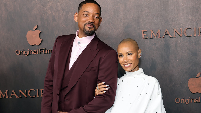 Jada Pinkett Smith and Will Smith on the red carpet