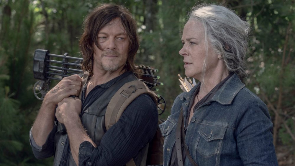 Norman Reedus as Daryl Dixon, Melissa McBride as Carol Peletier on The Walking Dead