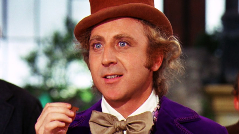 Willy Wonka stares intently