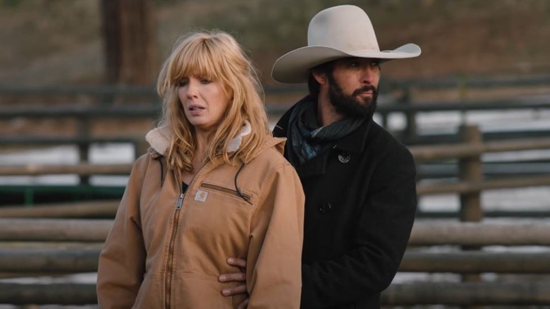 Walker teaching Beth to ride horses