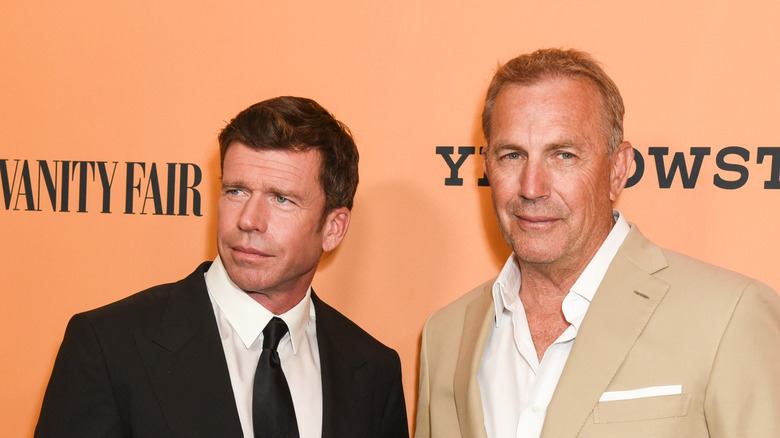 Kevin Costner and Taylor Sheridan at Yellowstone premiere