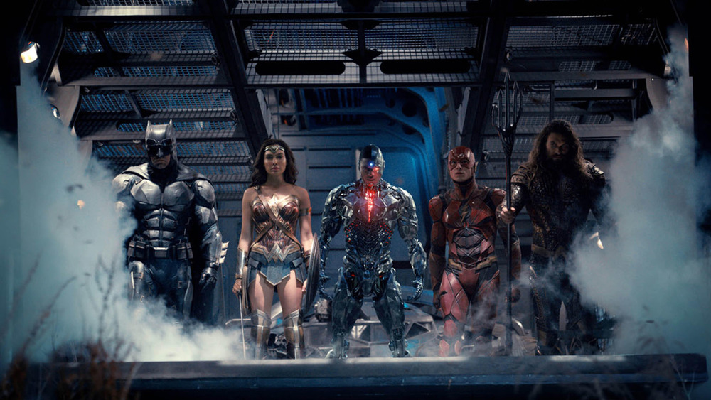 Batman, Wonder Woman, Cyborg, The Flash, Aqua Man