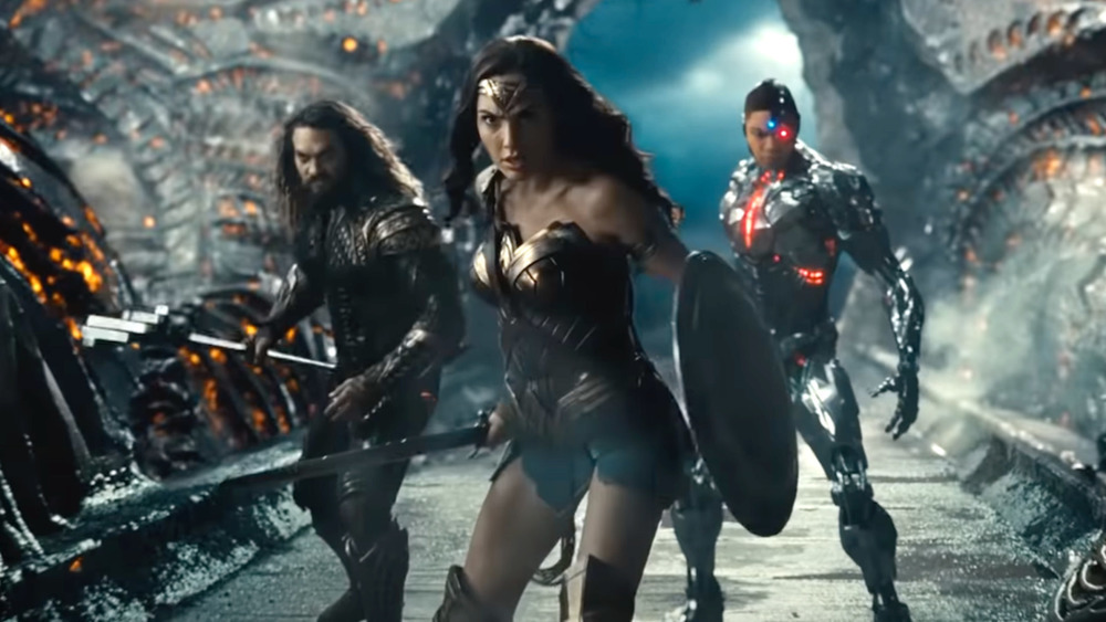 Aquaman, Wonder Woman, and Cyborg