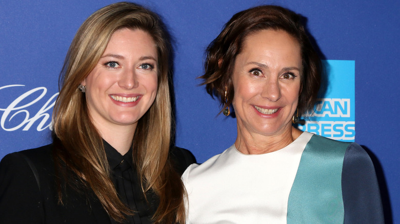 Zoey Perry and Laurie Metcalf smiling