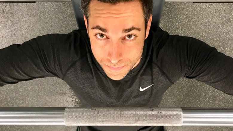 Zachary Levi in the gym