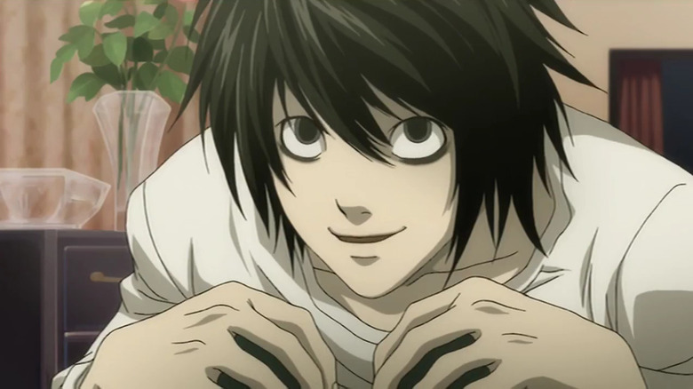 L from Death Note smiling