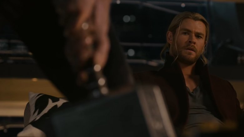 Thor's face when Cap almost lifted Mjolnir