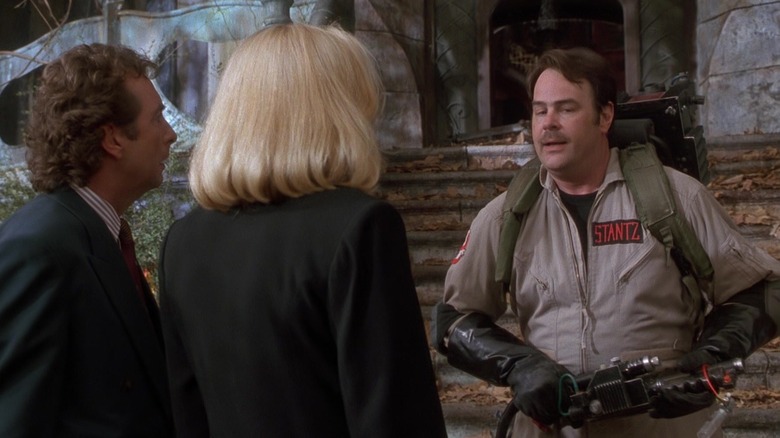 Dan Aykroyd Ghostbuster talking outside