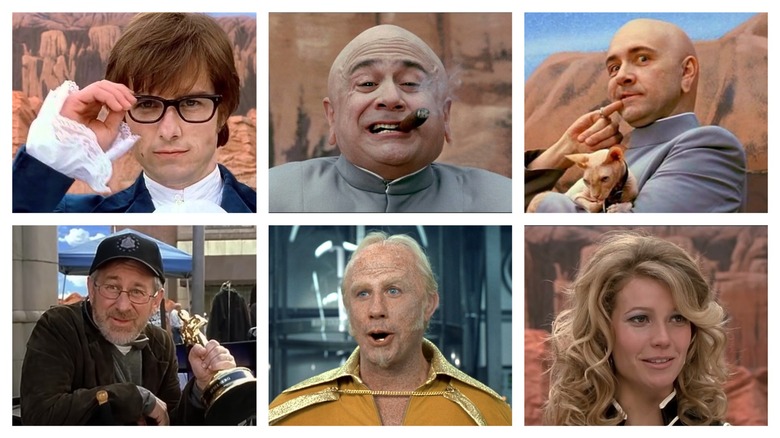 Celebrity cameo collage in Goldmember