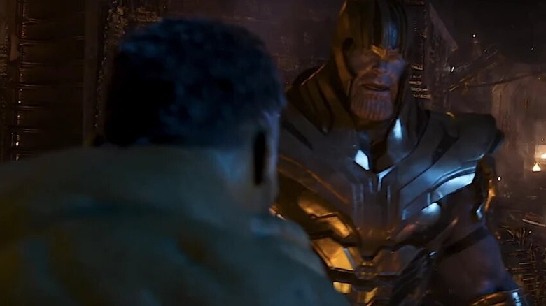 Hulk faces Thanos