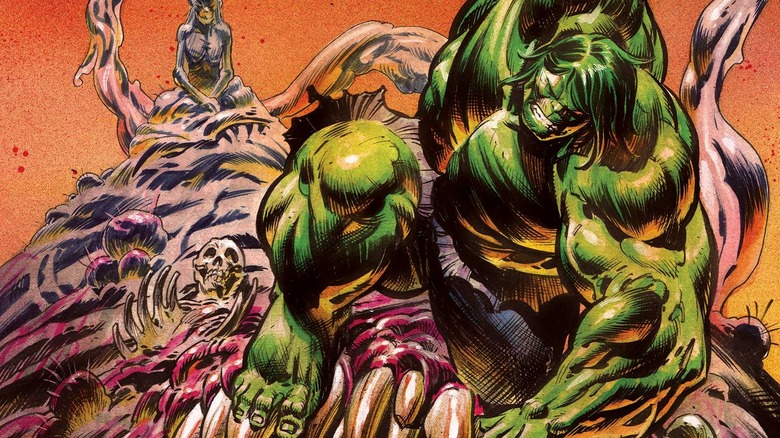 Hulk fighting undead monsters