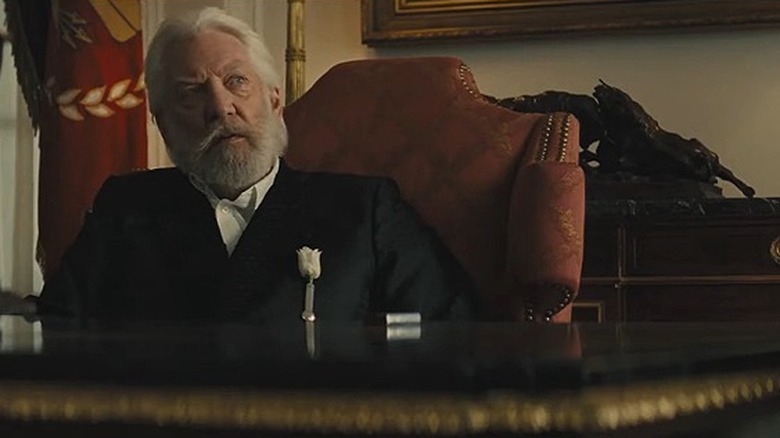 President Snow stoic expression 