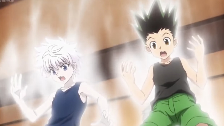 Gon and Killua mastering nen