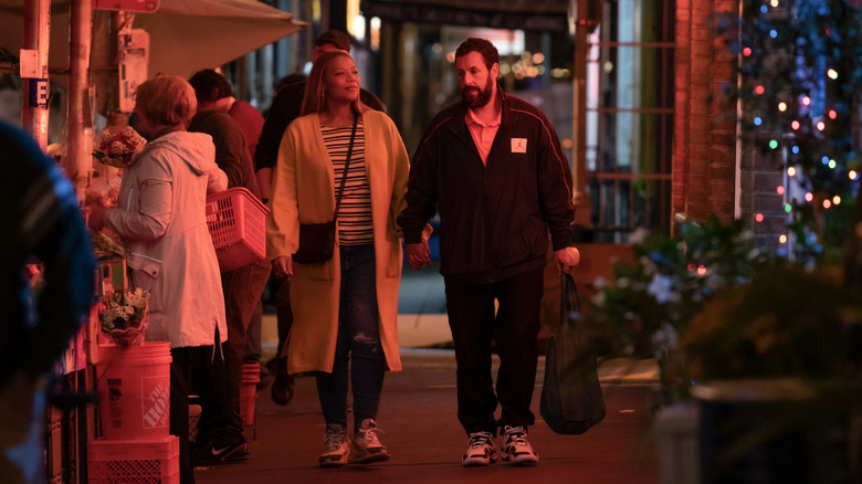 Adam Sandler and Queen Latifah in "Hustle"