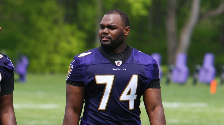 Michael oher in Ravens jersey