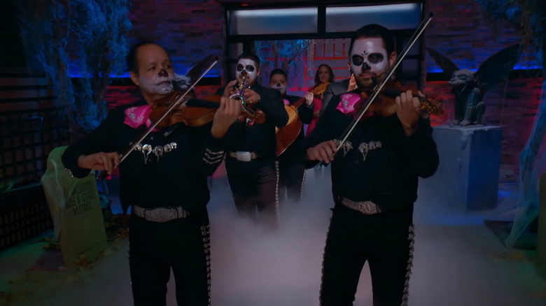 Mariachi band in fog