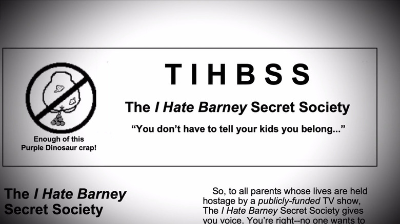 I Hate Barney Secret Society newsletter