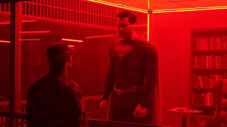 Anderson talks to a locked-up Superman