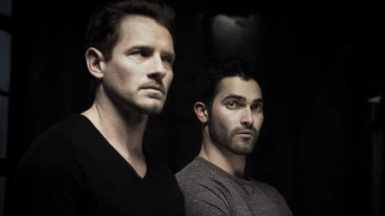 Derek and Peter Hale looking annoyed