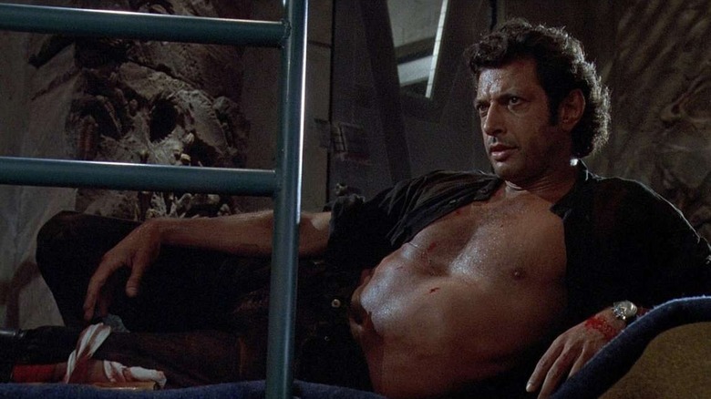 Jeff Goldblum lounging Jurassic Park