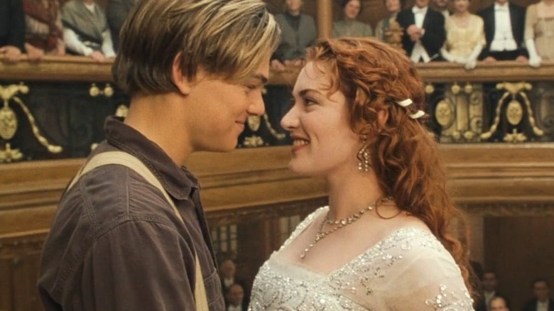 Jack and Rose smiling at each other