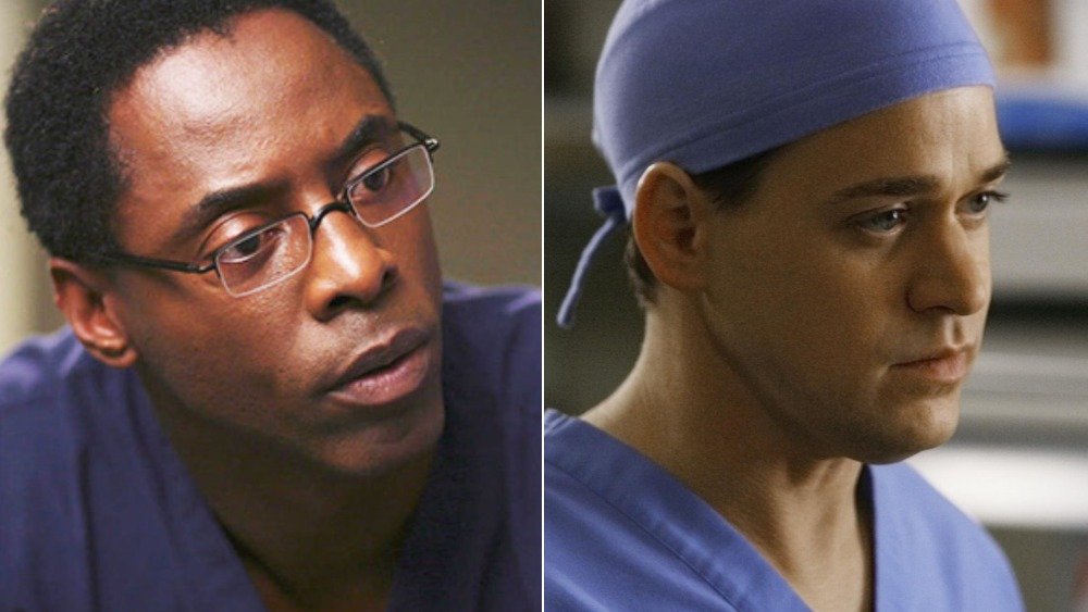 Isaiah Washington and T.R. Knight in Grey's Anatomy