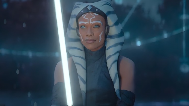 Ahsoka Tano ignites her lightsaber