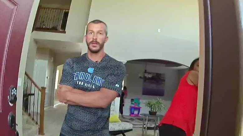 Christopher Watts at door