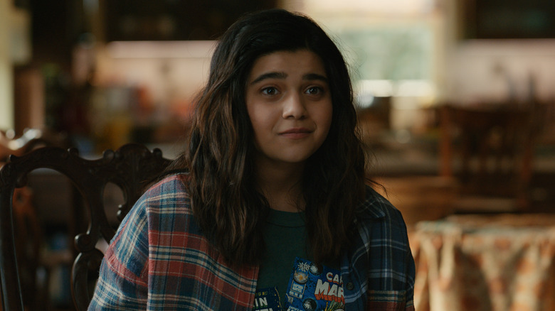 Kamala Khan wearing Captain Marvel shirt