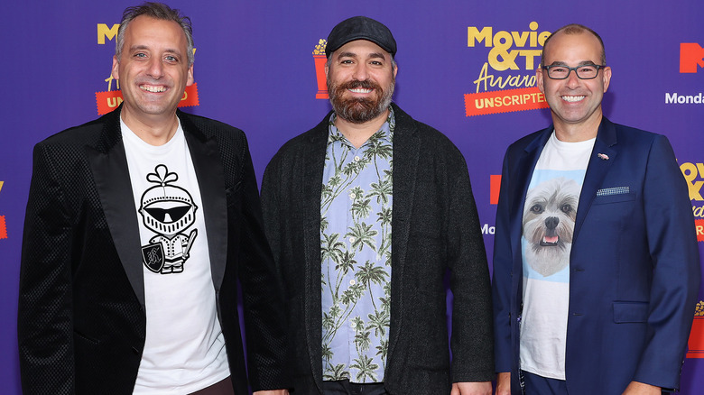 Impractial Jokers' Brian Quinn, James Murray, and Joseph Gatto at awards ceremony