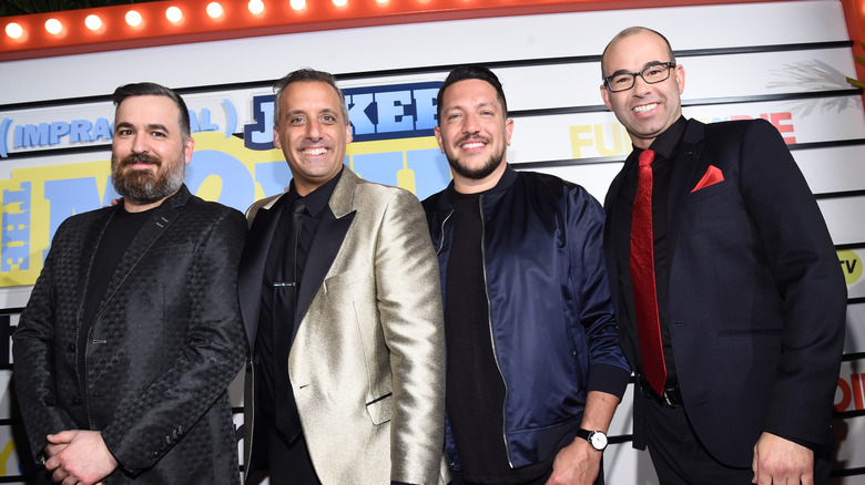 The cast of Impractical Jokers posing