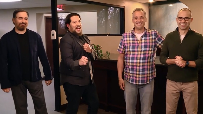 The Impractical Jokers smiling